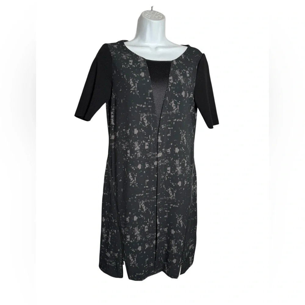 Elie‎ Tahari For Design Nation Dress Size Small Black & Gray Sheath Dress 🖤🩶